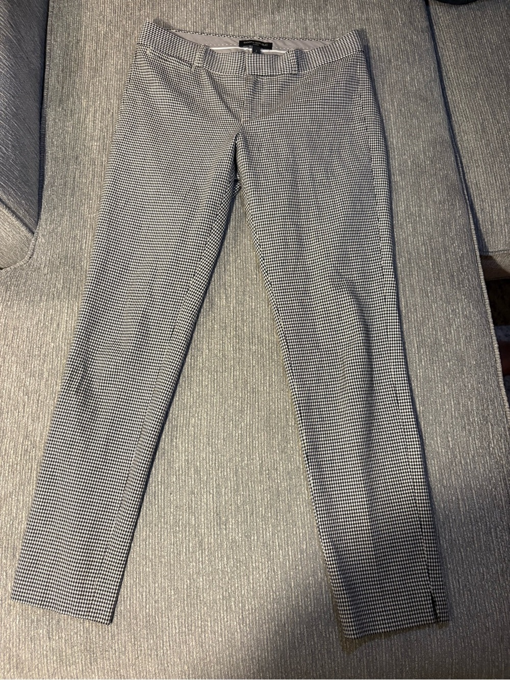 Slim Fit Black & White Check Women’s Pants